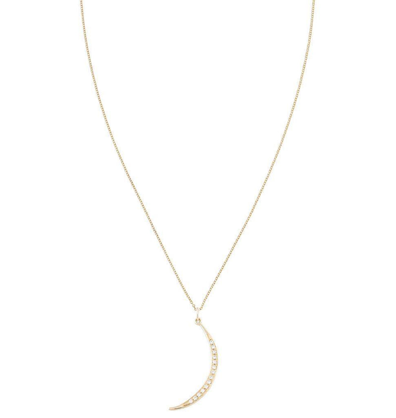 Large Crescent Moon Charm Pavé Diamonds Jewelry Helen Ficalora For Necklaces And Bracelets