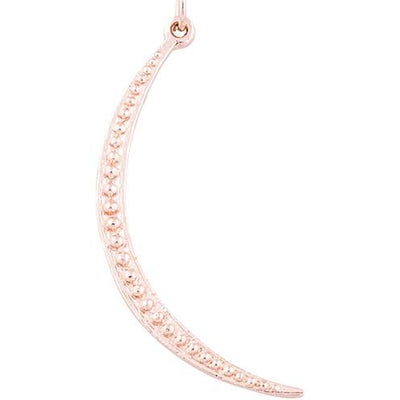 Large Dotted Crescent Moon Charm Jewelry Helen Ficalora 14k Pink Gold