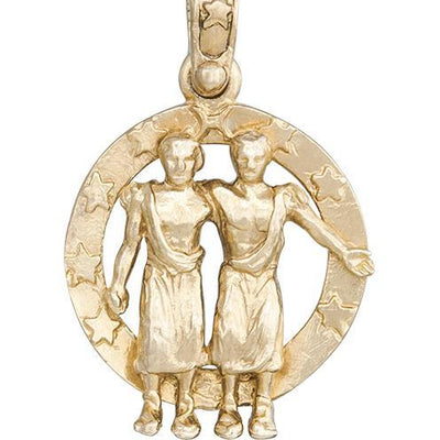 Large Gemini Zodiac Charm Jewelry Helen Ficalora 14k Yellow Gold