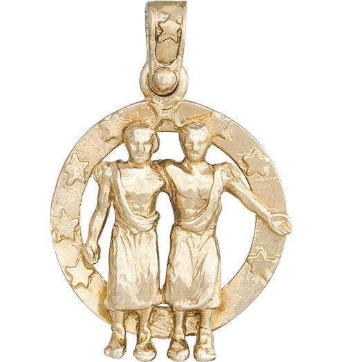 Large Gemini Zodiac Charm Jewelry Helen Ficalora 14k Yellow Gold