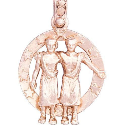 Large Gemini Zodiac Charm Jewelry Helen Ficalora 14k Pink Gold