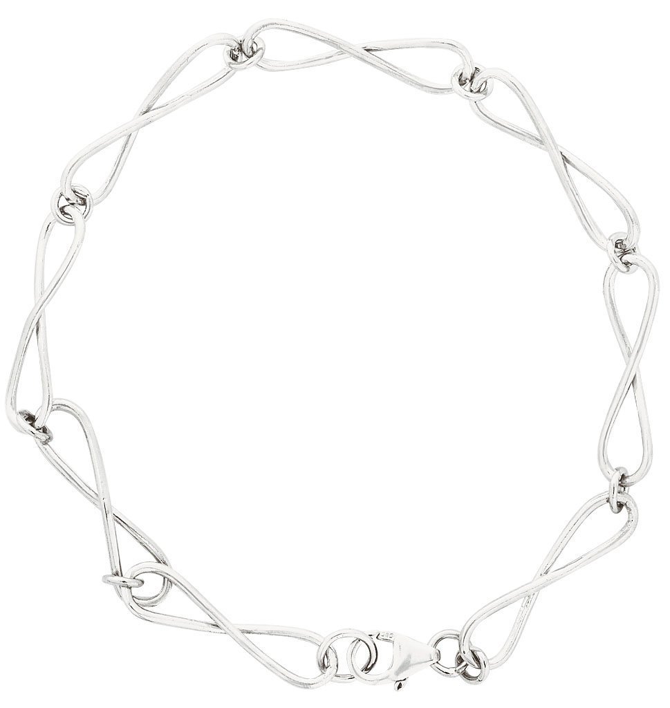 Large Infinity Bracelet Jewelry Helen Ficalora Sterling Silver 