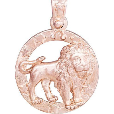 Large Leo Zodiac Charm Jewelry Helen Ficalora 14k Pink Gold