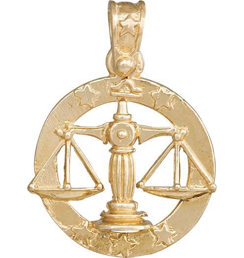 14k Gold Libra Charm for Necklaces Bracelets – Helen Ficalora