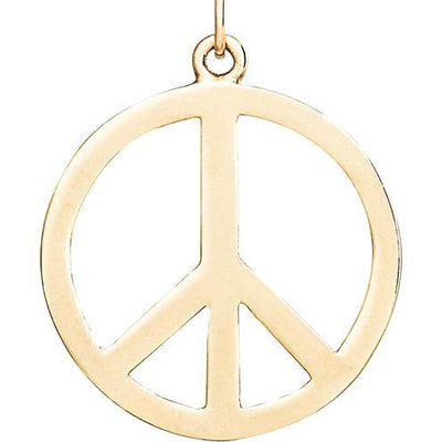 Large Peace Sign Cutout Charm Jewelry Helen Ficalora 14k Yellow Gold For Necklaces And Bracelets