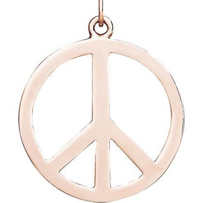 Large Peace Sign Cutout Charm Jewelry Helen Ficalora 14k Pink Gold For Necklaces And Bracelets