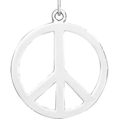 Large Peace Sign Cutout Charm Jewelry Helen Ficalora Sterling Silver For Necklaces And Bracelets