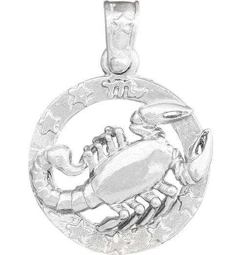 Large Scorpio Zodiac Charm Jewelry Helen Ficalora Sterling Silver 