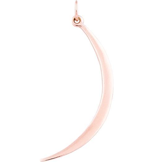 Large Smooth Crescent Moon Charm Jewelry Helen Ficalora 14k Pink Gold