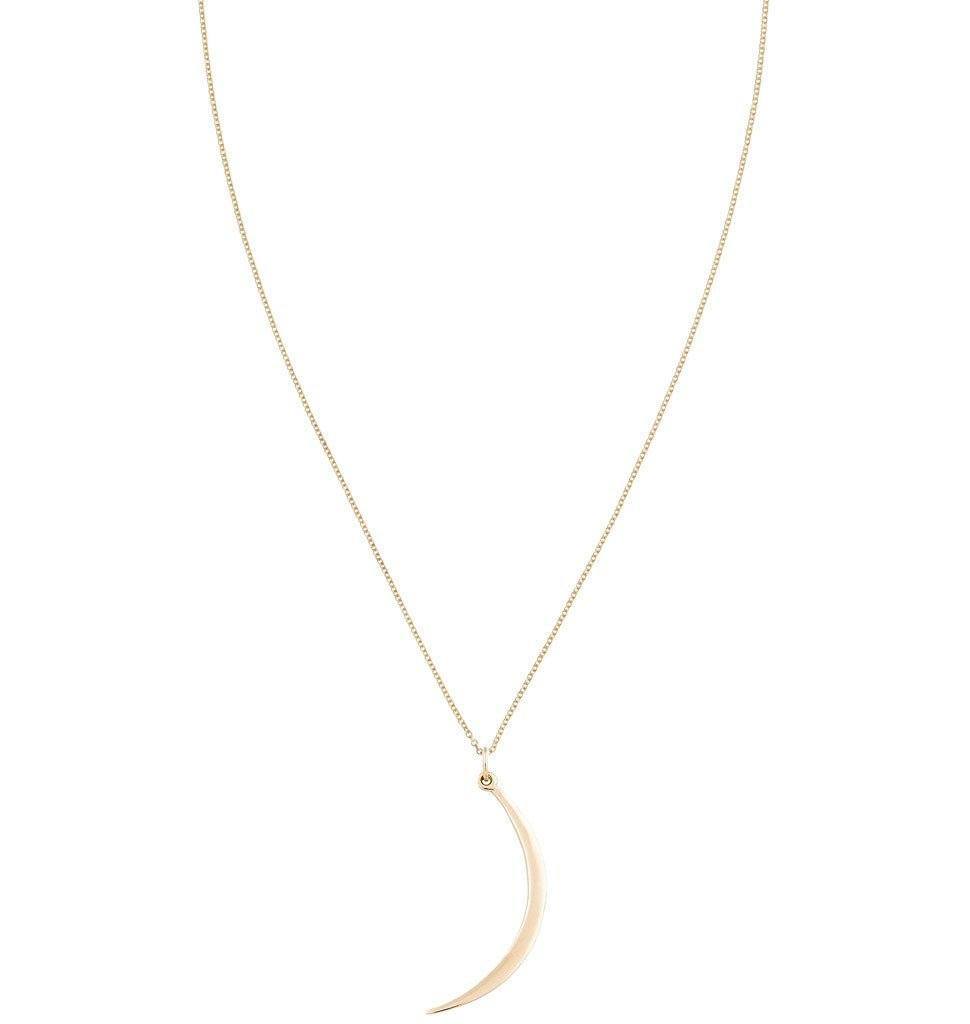 Large Smooth Crescent Moon Charm Jewelry Helen Ficalora