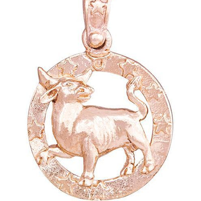 Large Taurus Zodiac Charm Jewelry Helen Ficalora 14k Pink Gold