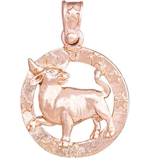 Large Taurus Zodiac Charm Jewelry Helen Ficalora 14k Pink Gold