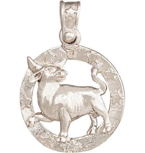 Large Taurus Zodiac Charm Jewelry Helen Ficalora 14k White Gold