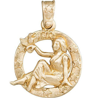 Large Virgo Zodiac Charm Jewelry Helen Ficalora 14k Yellow Gold