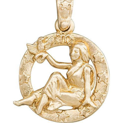 Large Virgo Zodiac Charm Jewelry Helen Ficalora 14k Yellow Gold