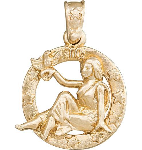 Large Virgo Zodiac Charm Jewelry Helen Ficalora 14k Yellow Gold