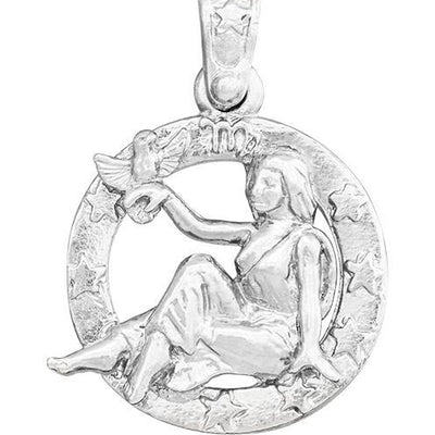 Large Virgo Zodiac Charm Jewelry Helen Ficalora Sterling Silver 