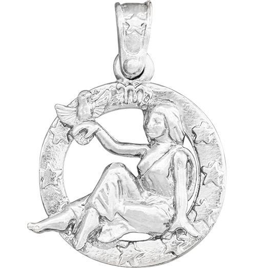 Large Virgo Zodiac Charm Jewelry Helen Ficalora Sterling Silver 