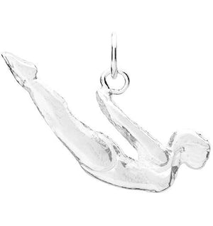 Locust Pose Yoga Charm Jewelry Helen Ficalora Sterling Silver 