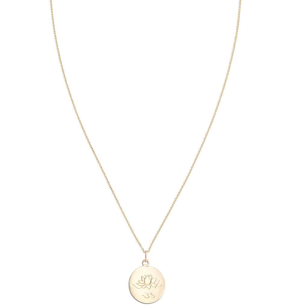 Lotus Om Disk Charm Jewelry Helen Ficalora