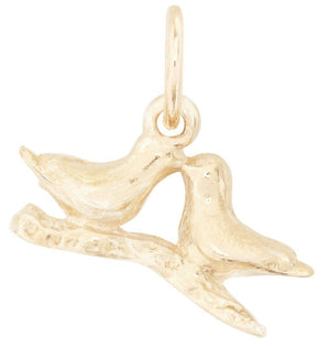 Love Birds Mini Charm Jewelry Helen Ficalora 14k Yellow Gold