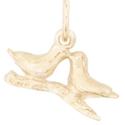 Love Birds Mini Charm Jewelry Helen Ficalora 14k Yellow Gold