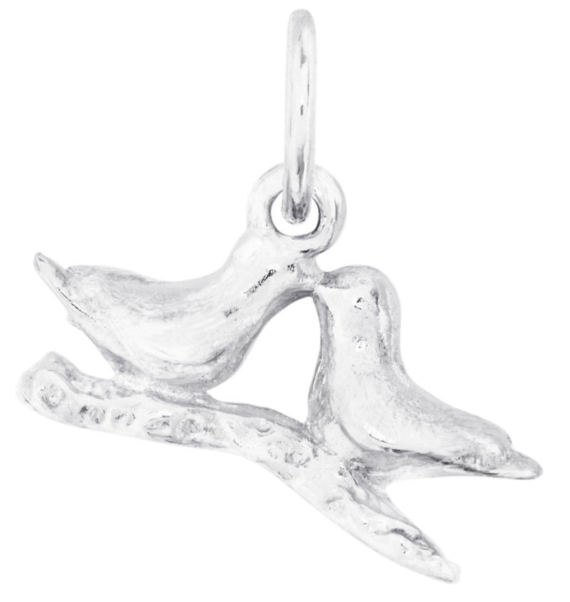 Love Birds Mini Charm Jewelry Helen Ficalora Sterling Silver 