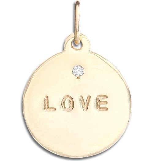 "Love" Diamond Necklace Charm - Helen Ficalora