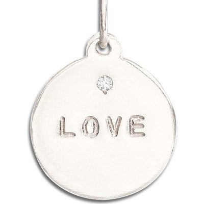 "Love" Diamond Necklace Charm - Helen Ficalora