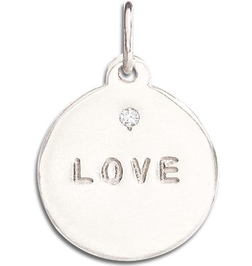 "Love" Diamond Necklace Charm - Helen Ficalora