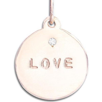 "Love" Diamond Necklace Charm - Helen Ficalora