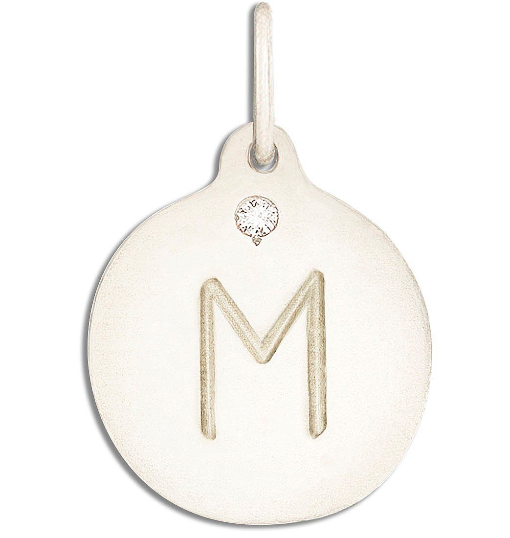 14K Gold & Diamond Initial Pendant Necklace - Jewel Box Morgan Hill