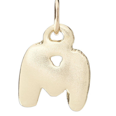 "M" Bubble Letter Charm Jewelry Helen Ficalora 14k Yellow Gold