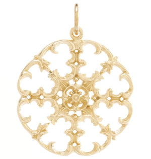 Medium Filigree Charm Jewelry Helen Ficalora 14k Yellow Gold