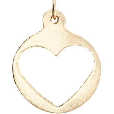 Medium Heart Cutout Charm Jewelry Helen Ficalora 14k Yellow Gold
