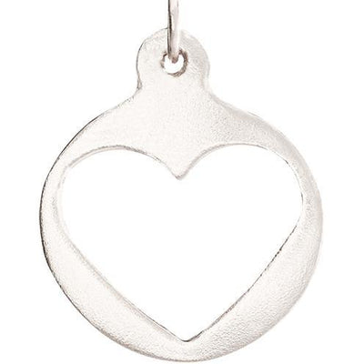 Medium Heart Cutout Charm Jewelry Helen Ficalora 14k White Gold