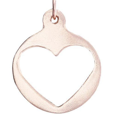 Medium Heart Cutout Charm Jewelry Helen Ficalora 14k Pink Gold