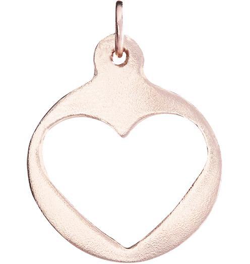 Medium Heart Cutout Charm Jewelry Helen Ficalora 14k Pink Gold