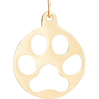 Medium Paw Print Cutout Charm Jewelry Helen Ficalora 14k Yellow Gold For Necklaces And Bracelets