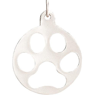 Medium Paw Print Cutout Charm Jewelry Helen Ficalora 14k White Gold For Necklaces And Bracelets