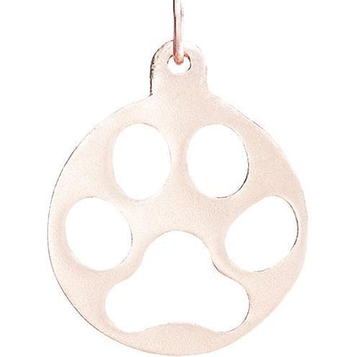 Medium Paw Print Cutout Charm Jewelry Helen Ficalora 14k Pink Gold For Necklaces And Bracelets
