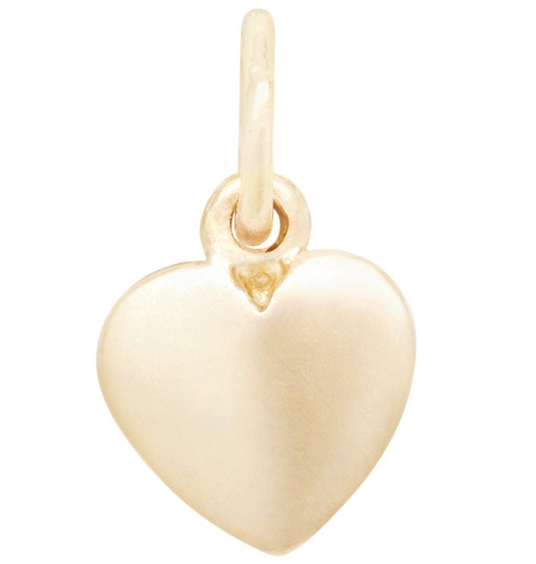 Gold Puffy Heart Charm Bracelet