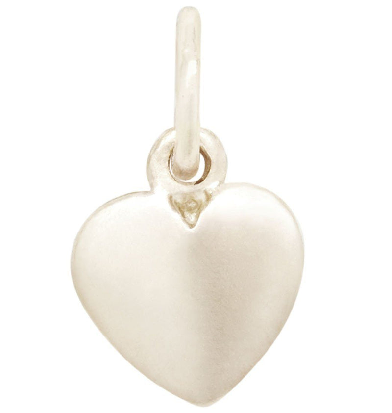 Medium Puffy Heart Charm Jewelry Helen Ficalora 14k White Gold