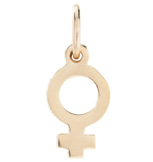 Mini Female Symbol Charm Jewelry Helen Ficalora 14k Yellow Gold