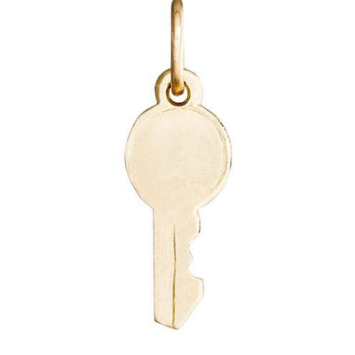 Modern Key Mini Charm Jewelry Helen Ficalora 14k Yellow Gold