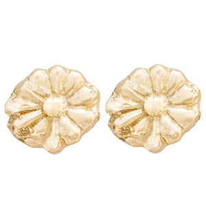 Montauk Daisy Stud Earrings Jewelry Helen Ficalora 14k Yellow Gold