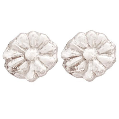 Montauk Daisy Stud Earrings Jewelry Helen Ficalora 14k White Gold