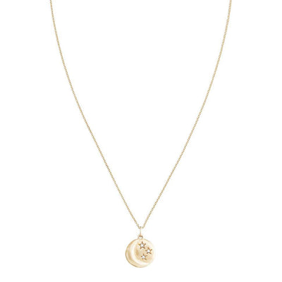 Helen Ficalora 14k Gold Moon and 3 Stars Charm for Necklaces & Bracelets