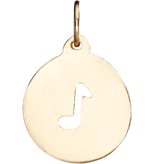 Music Note Cutout Charm Jewelry Helen Ficalora 14k Yellow Gold