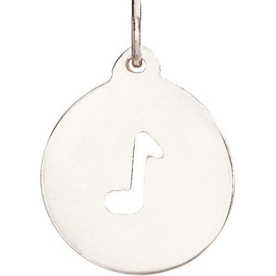 Music Note Cutout Charm Jewelry Helen Ficalora 14k White Gold
